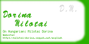 dorina milotai business card